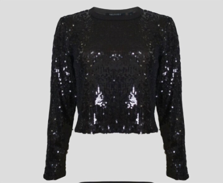Insight Women's Sequin Top In Black