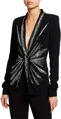 Azzaro Fitted Jacket with Starburst Embroidery