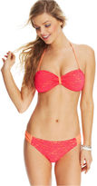 Thumbnail for your product : California Waves Lace Bandeau Bikini Top
