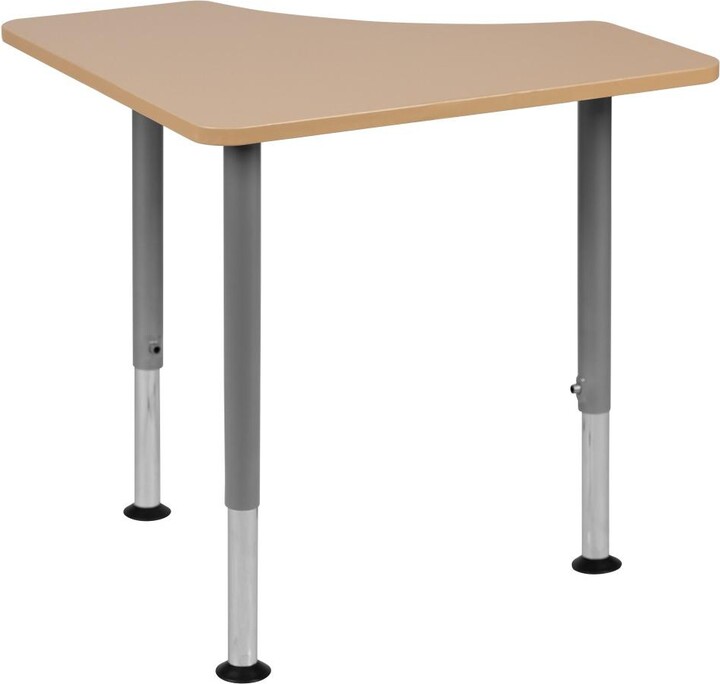 Emma+oliver Triangular Collaborative Adjustable Student Desk Home And