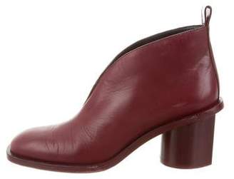 Celine Leather Round-Toe Booties