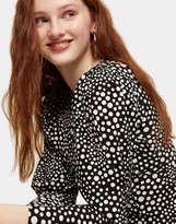 Thumbnail for your product : Topshop plunge mini dress in monochrome