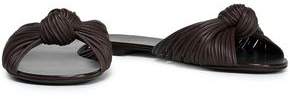 Michael Kors Collection Knotted Leather Slides