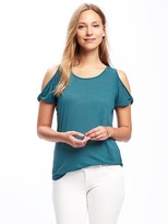Thumbnail for your product : Old Navy Relaxed Cutout-Shoulder Top for Women