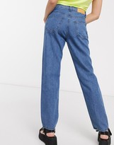 Thumbnail for your product : Noisy May straight leg jean in mid blue wash