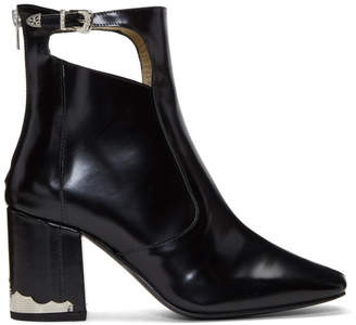 Toga Pulla Black Heeled Cut-Out Boots