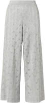 Thumbnail for your product : Missoni Silver Lurex Wide Leg Cropped Pants