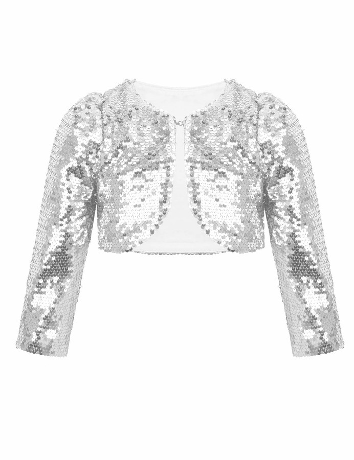 silver sequin bolero shrug