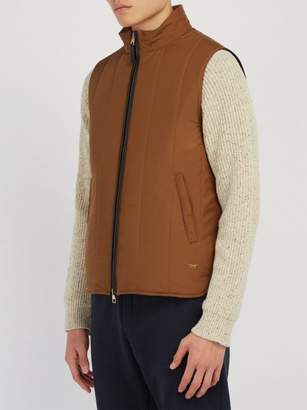 Dunhill Radial Padded Quilted Gilet - Mens - Brown Multi