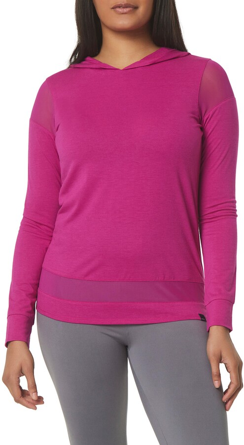 Women Mesh Polka Long Sheer Sleeve Sweater Tops Pullover Size S-XXL Shirt B C3L4