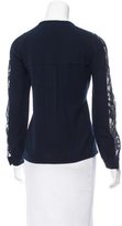 Thumbnail for your product : Erdem Lace-Accented Crew Neck Top