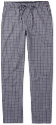 Hanro Checked Cotton Pyjama Trousers - Men - Gray