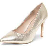 Dorothy Perkins Womens Wide Fit Gold 'Emily' Court Shoes