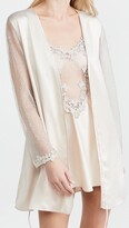 Thumbnail for your product : Flora Nikrooz Showstopper Charmeuse Robe With Lace