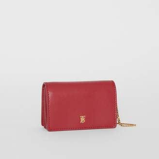 Burberry Leather Card Case with Detachable Strap