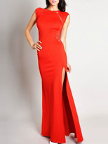 Thumbnail for your product : Choies Red Lack Plane Party Dress With Jag One Side