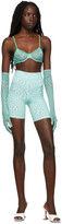 Thumbnail for your product : Fruity Booty SSENSE Exclusive Blue & Green Print Gloves