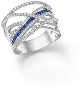 Thumbnail for your product : Bloomingdale's Diamond and Sapphire Crossover Ring in 14K White Gold - 100% Exclusive