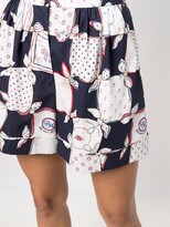 Thumbnail for your product : Boutique Moschino Scarf-Print High-Waisted Shorts