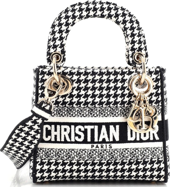 Christian Dior Lady D-Lite Bag Embroidered Canvas Mini - ShopStyle