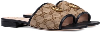 Gucci Women's GG matelasse canvas slide sandal