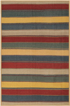 Red Barrel Studio Flaxville Contemporary Red/Beige/Blue Area Rug