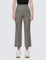 pinstripe flare trousers