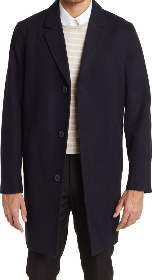 Cole Haan Mens Melton 3-in-1 Wool Jacket with Removable Bib