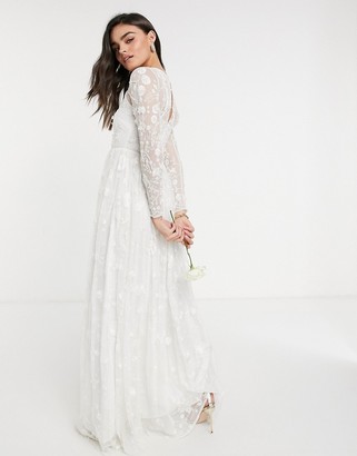 ASOS EDITION Ava all over embellished and embroidered wedding dress