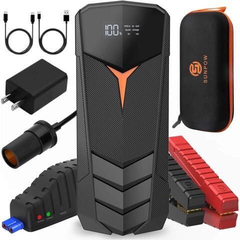 CELUX SUNPOW Lithium Jump Starter Battery Pack 2000A Peak 20000mAh (Up to All Gas and 8.5L Diesel),12V Battery Booster for Cars, Trucks, SUV, Portable...