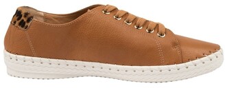 Supersoft By Diana Ferrari Willma Tan Leather Lace-Up Sneaker