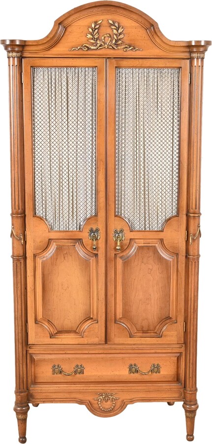 Karges Furniture Karges Style French Regency Louis Xvi Fruitwood Armoire Dresser Or Linen Press