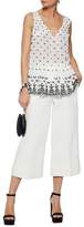Thumbnail for your product : Derek Lam 10 Crosby Embroidered Eyelet-Embellished Cotton-Gauze Top