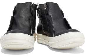 Rick Owens Leather High-Top Sneakers