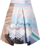 Thumbnail for your product : Mary Katrantzou Kathmandu printed satin-twill skirt