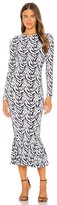 Thumbnail for your product : Norma Kamali Long Sleeve Crew Fishtail Dress