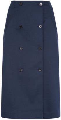 Jaeger Double-Breasted Trench Skirt