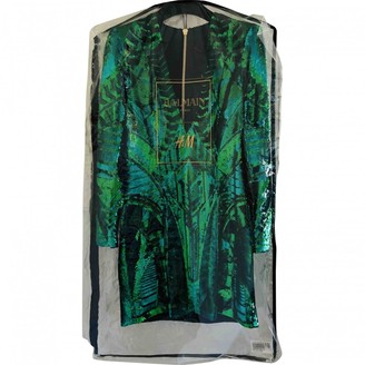Balmain For H&M For H&m Green Glitter Dress for Women