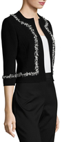 Thumbnail for your product : Carolina Herrera Wool Fringe Trimmed Jacket