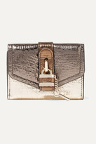 Thumbnail for your product : Chloé Aby Metallic Color-block Textured-leather Wallet