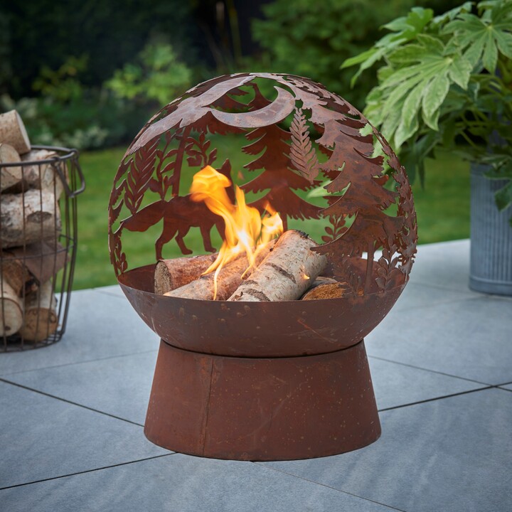 Dunelm Oxidised Woodland Globe Fire Pit Rust ShopStyle