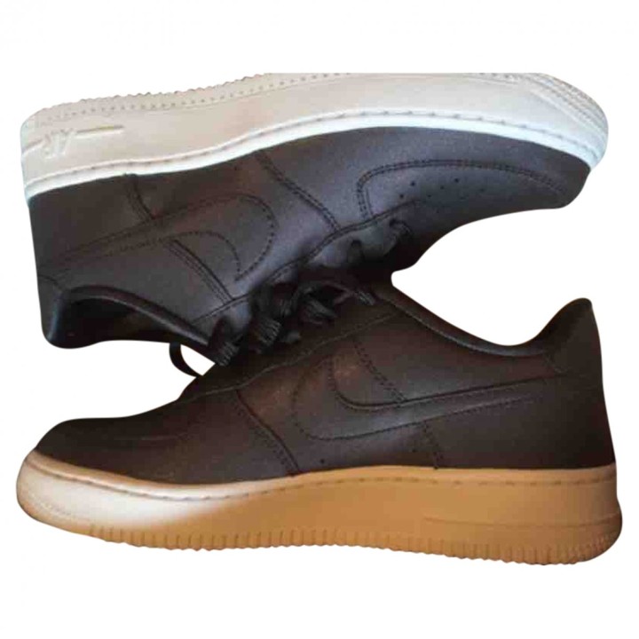 metallic leather trainers