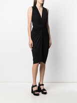 Thumbnail for your product : Rick Owens Lilies Gathered-Front Midi Dress