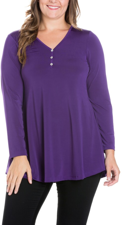 Plus Size Purple Tunics | Shop the ...