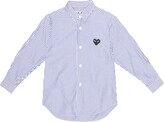 Thumbnail for your product : Comme des Garcons Play Kids Striped cotton poplin shirt