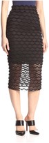 Allison Collection Womens Eyelash Lace Midi Skirt