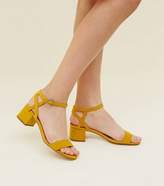 Thumbnail for your product : New Look Girls Mustard Suedette Block Heel Sandals