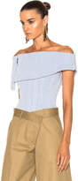 Thumbnail for your product : Monse Striped Cotton Dobby Corset Top