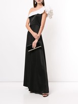 Thumbnail for your product : Sachin + Babi Farrah shoulder-ruffle gown