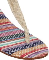 Thumbnail for your product : Toms Playa Mixed Woven Toe Post Flat Sandals